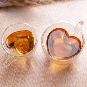 Heart Shaped Glass Cup